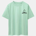 Triangle Mountain Print Drop Shoulder Oversize T-Shirt