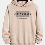 Los Angeles Checkered Print Relax Fit Hoodie