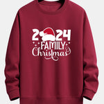 2024 Family Christmas Print Relax Fit Sweatshirt