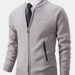 Zip Up Baseball Collar Sweater