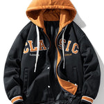 2 In 1 Hooded Baseball Jacket