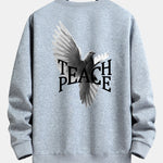 Peace Dove Back Print Relax Fit Sweatshirt