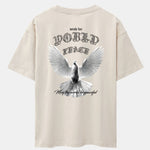 Dove Of Peace Back Print Drop Shoulder Oversize T-Shirt