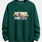 Ukiyo Hand Print Relax Fit Sweatshirt