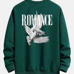 Romantic Doves Back Print Relax Fit Sweatshirt