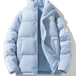Waffle Zip Up Puffer Coat