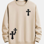 Cross Print Relax Fit Sweatshirt