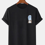 Crying Cat in a Croc Print T-Shirt