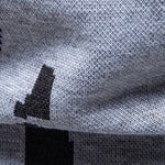 Abstract Print Mock Neck Sweater