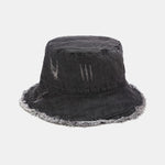Vintage Distressed Denim Frayed Bucket Hat