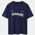 Wonderful Slogan Print Drop Shoulder Oversize T-Shirt
