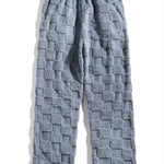 Checkerboard Teddy Hoodie & Straight Leg Pants