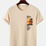 Palm Tree Beach Landscape Print T-Shirt & Swim Shorts