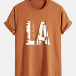 Regular Fit Los Angeles Print Cotton T-Shirt