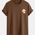 Regular Fit Boo Ghost Print Cotton T-Shirt