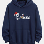 Christmas Believe Print Relax Fit Hoodie