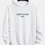 Paris Print Relax Fit Hoodie