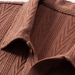Knitted Geometric Jacquard Polo