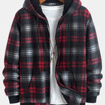 Teddy Fleece Lined Flannel Hoodie