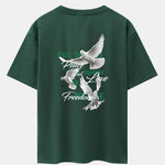 Dove Slogan Back Print Drop Shoulder Oversize T-Shirt