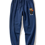 Basketball Bear Print Jogger Pants