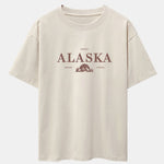 Alaska Slogan Print Drop Shoulder Oversize T-Shirt