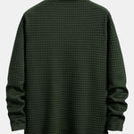 Long Sleeve Waffle Arc Hem T-Shirt