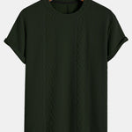 Muscle Fit Geometric Jacquard T-Shirt