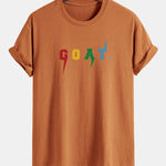 Regular Fit Goat Print Cotton T-Shirt