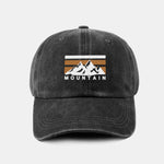 Mountains Pattern Classic Retro Washed Distressed Cotton Baseball Cap