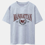 Manhattan Varsity Print Heavy Weight Oversize T-Shirt