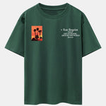 Palm Tree Slogan Print Drop Shoulder Oversize T-Shirt