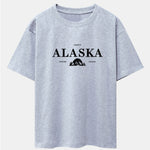Alaska Slogan Print Drop Shoulder Oversize T-Shirt