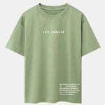Los Angeles Slogan Print Drop Shoulder Oversize T-Shirt