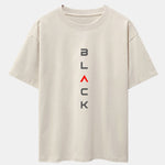 Black Print Drop Shoulder Oversize T-Shirt