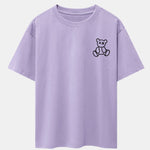 Bear On Vacation Print Drop Shoulder Oversize T-Shirt