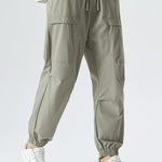 Elastic Waist Parachute Cargo Pants