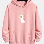 Question Mark Doubtful Duck Print Relax Fit Hoodie