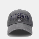 Three Dimensional Embroidered Washed Cotton Retro Casual Baseball Cap With Letters