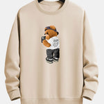Selfie Bear Print Relax Fit Sweatshirt