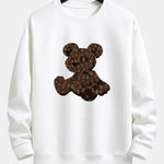 Cartoon Bear Print Relax Fit Sweatshirt
