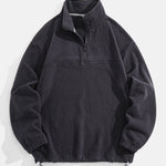 Relax Fit Quarter Zip Fleece Sweatshirt
