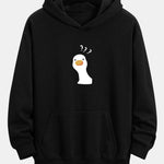 Question Mark Doubtful Duck Print Relax Fit Hoodie