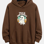 Ghost Slogan Print Relax Fit Hoodie