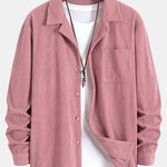 Long Sleeve Corduroy Cuban Collar Shirt
