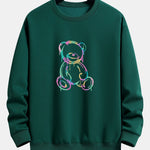 Colorful Dissolving Bear Print Relax Fit Sweatshirt