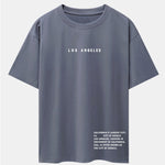 Los Angeles Slogan Print Drop Shoulder Oversize T-Shirt