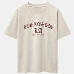Gothic Los Angeles Print Oversize T-Shirt