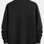 Waffle Button Up Shirt & Drawstring Corduroy Cargo Jogger Pants