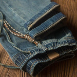 Men's Casual Solid Color Drawstring Straight Jeans